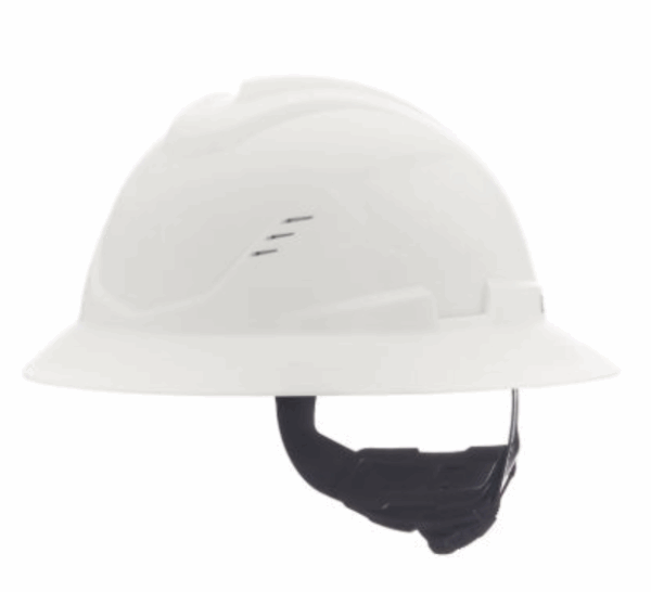 Casco V-Gard C1 Ala completa Ventilado blanco suspensión Fast Trac III, #Part:  10225622, MSA